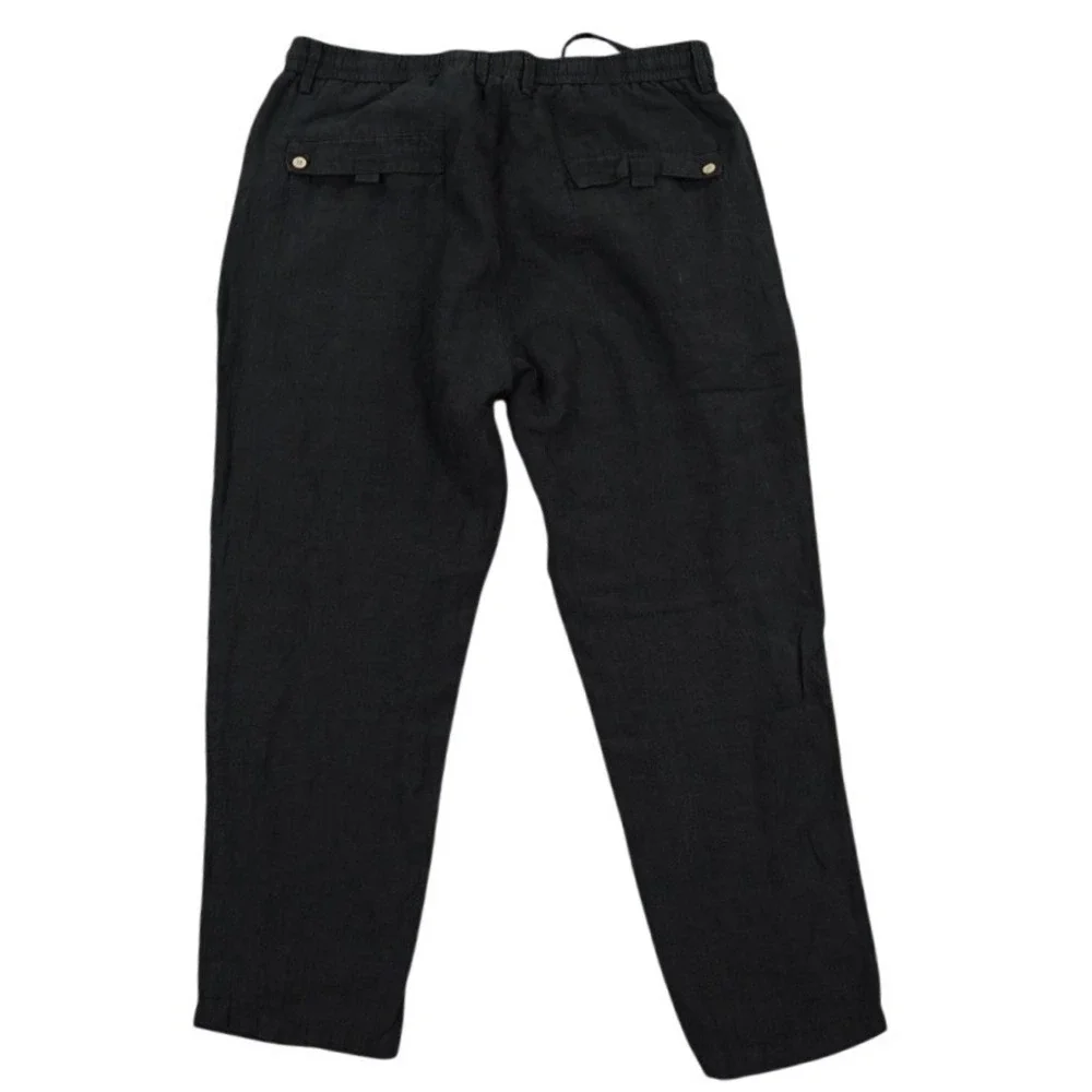 Kidoriman Linen Pants Mens XXL Black 27